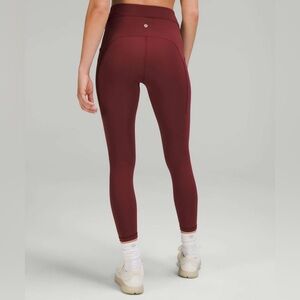 Lululemon Power Thru High-Rise Tight 25" Red Merlot size 4
